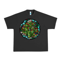 Pigment Black Christmas Santa Claus round Urban Heavy Tee - RanaPortraitStore