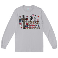 Moon Dust god bless america Long Sleeve Tee - CowhideDigitalArt