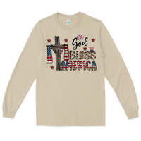 Mushroom god bless america Long Sleeve Tee - CowhideDigitalArt