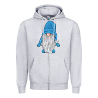 Heather Grey winter gnome Zipper Hoodie - JahusDesignShop