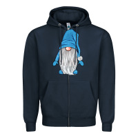 Navy winter gnome Zipper Hoodie - JahusDesignShop