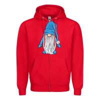 Red winter gnome Zipper Hoodie - JahusDesignShop