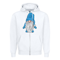 White winter gnome Zipper Hoodie - JahusDesignShop