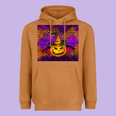 Halloween Jack O'lantern Tumbler Heavyweight Hoodie Designed By Jasminsmagicworld