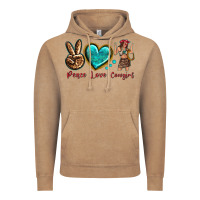 Vintage Coffee peace love cowgirl Vintage Hoodie - texasbilliewilder