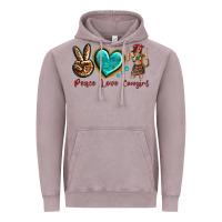 Vintage Zinc peace love cowgirl Vintage Hoodie - texasbilliewilder