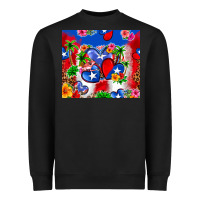 Black puerto rico hearts Heavyweight Sweatshirt - Zillion Design Studio