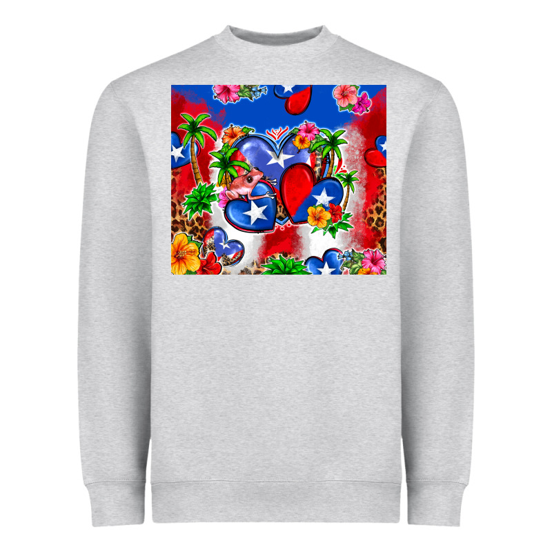 Puerto Rico Hearts Heavyweight Sweatshirt by Zillion Design Studio | Teevron