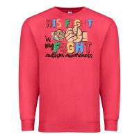 Cardinal his fight is my fight autism awareness Premium Sweatshirt - MaliasSmallBusiness