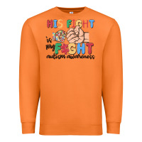 Carrot his fight is my fight autism awareness Premium Sweatshirt - MaliasSmallBusiness