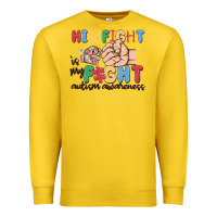 Lemon his fight is my fight autism awareness Premium Sweatshirt - MaliasSmallBusiness