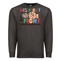 Smoke his fight is my fight autism awareness Premium Sweatshirt - MaliasSmallBusiness