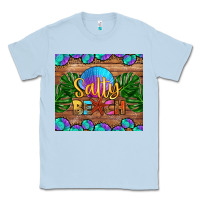 Dusty Blue salty beach Classic Tee - HRA Design Shop