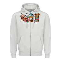 Dove Grey dogs coffee cups Zipper Hoodie - AdoDesignShop