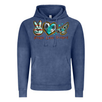 Vintage Denim peace love freebird Vintage Hoodie - texasbilliewilder