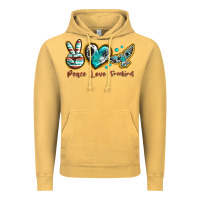 Vintage Mustard peace love freebird Vintage Hoodie - texasbilliewilder