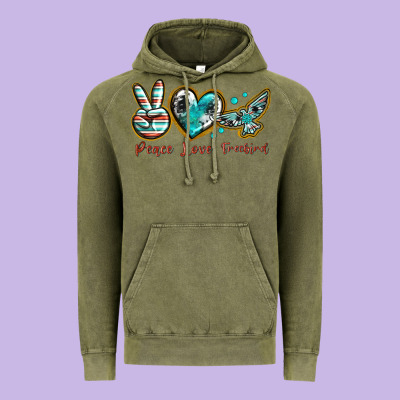 Peace Love Freebird Vintage Hoodie Designed By Texasbilliewilder