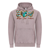 Vintage Zinc peace love freebird Vintage Hoodie - texasbilliewilder