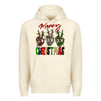 Sandshell Merry Christmas skeleton hands Premium Hoodie - NancyCooperArtShop