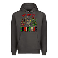Smoke Merry Christmas skeleton hands Premium Hoodie - NancyCooperArtShop