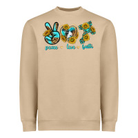 Mushroom peace love faith Heavyweight Sweatshirt - texasbilliewilder
