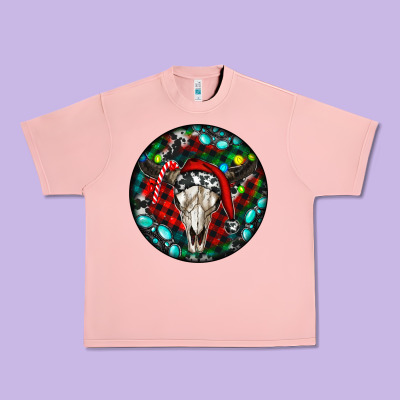 Christmas Skull Urban Heavy Tee Designed By Ranaportraitstore