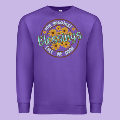 My Greatest Blessing Call Me Nana Premium Sweatshirt Designed By Maliassmallbusiness