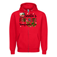 Red santa's favorite sonographer Zipper Hoodie - AdoDesignShop
