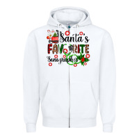 White santa's favorite sonographer Zipper Hoodie - AdoDesignShop
