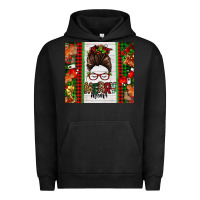 Pigment Black Christmas merry mama messy bun Urban Hoodie - Jasminsmagicworld