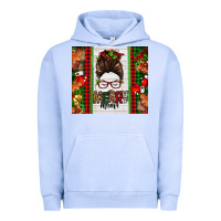 Pigment Grape Ice Christmas merry mama messy bun Urban Hoodie - Jasminsmagicworld
