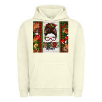 Pigment Pistachio Christmas merry mama messy bun Urban Hoodie - Jasminsmagicworld