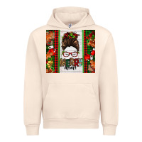 Sandshell Christmas merry mama messy bun Urban Hoodie - Jasminsmagicworld