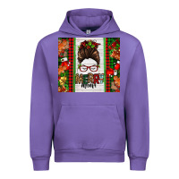 Tulip Christmas merry mama messy bun Urban Hoodie - Jasminsmagicworld
