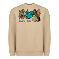 Mushroom peace love horses tbw Heavyweight Sweatshirt - texasbilliewilder