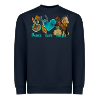 Navy peace love horses tbw Heavyweight Sweatshirt - texasbilliewilder