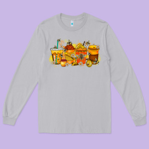 Bee Drink Long Sleeve Tee Designed By Racoondesign