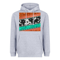 Heather Grey western turquoise gemstone cowhide  leather tumbler Heavyweight Hoodie - Jasminsmagicworld