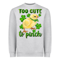 Heather Grey Too Cute To Pinch Chick Heavyweight Sweatshirt - RanaPortraitStore