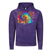 Cloud Purple leopard tie dye background Vintage Hoodie - Zillion Design Studio