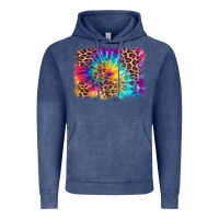 Vintage Denim leopard tie dye background Vintage Hoodie - Zillion Design Studio