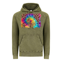 Vintage Olive leopard tie dye background Vintage Hoodie - Zillion Design Studio
