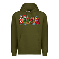 Army Green Christmas Believe Premium Hoodie - MaliasSmallBusiness