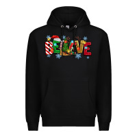 Black Christmas Believe Premium Hoodie - MaliasSmallBusiness