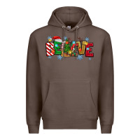 Coffee Christmas Believe Premium Hoodie - MaliasSmallBusiness