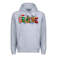 Heather Grey Christmas Believe Premium Hoodie - MaliasSmallBusiness