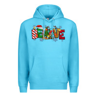 Ocean Blue Christmas Believe Premium Hoodie - MaliasSmallBusiness