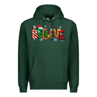 Sports Green Christmas Believe Premium Hoodie - MaliasSmallBusiness