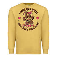 Antique Gold i have two titles aunt and dog mom Premium Sweatshirt - MaliasSmallBusiness