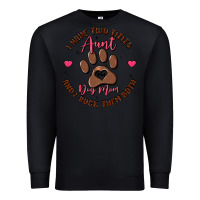 Black i have two titles aunt and dog mom Premium Sweatshirt - MaliasSmallBusiness